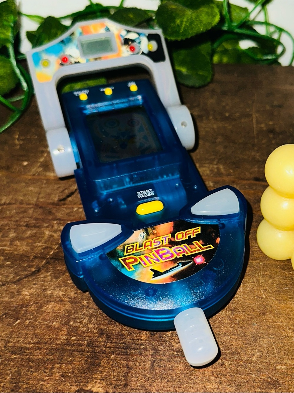 Y2K RadioShack Blast Off Pinball Handheld Portable Semi-Transparent Game